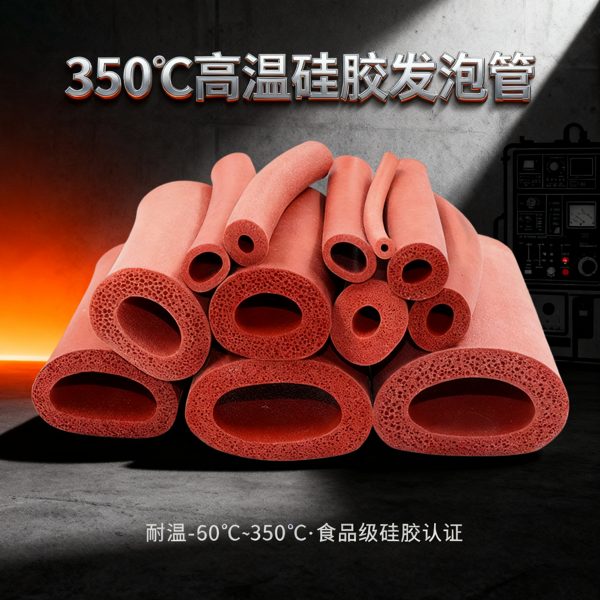 350度高溫硅膠發(fā)泡管