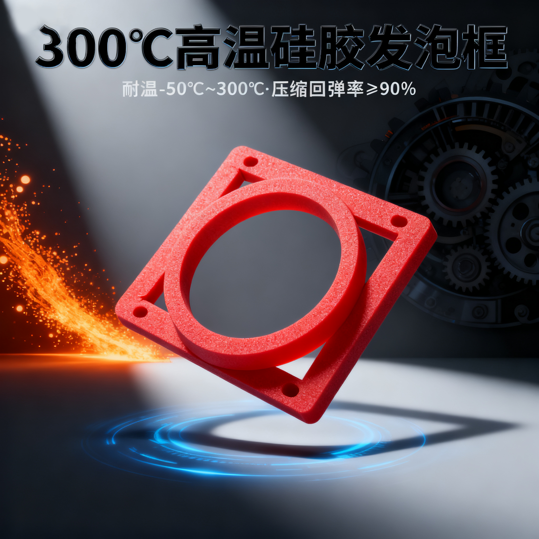 300度高溫硅膠發泡框